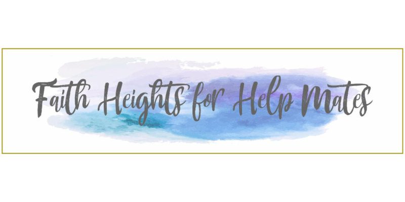 A banner that says faith heights for help mates