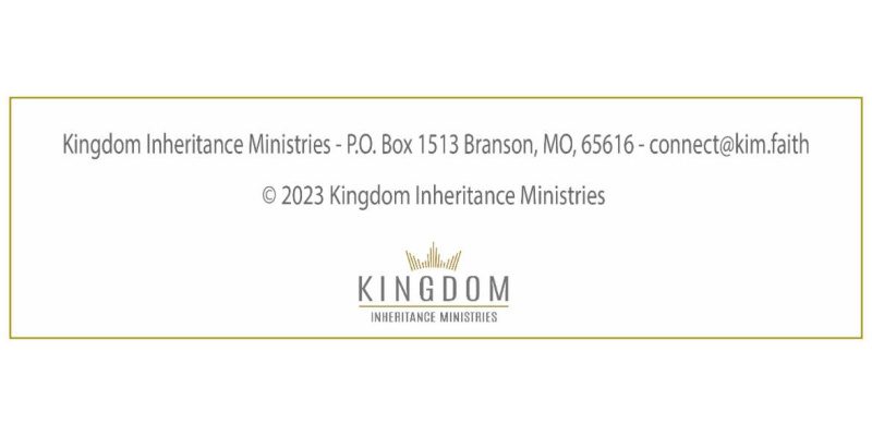 A picture of the back of a kingdom inheritance ministries logo.